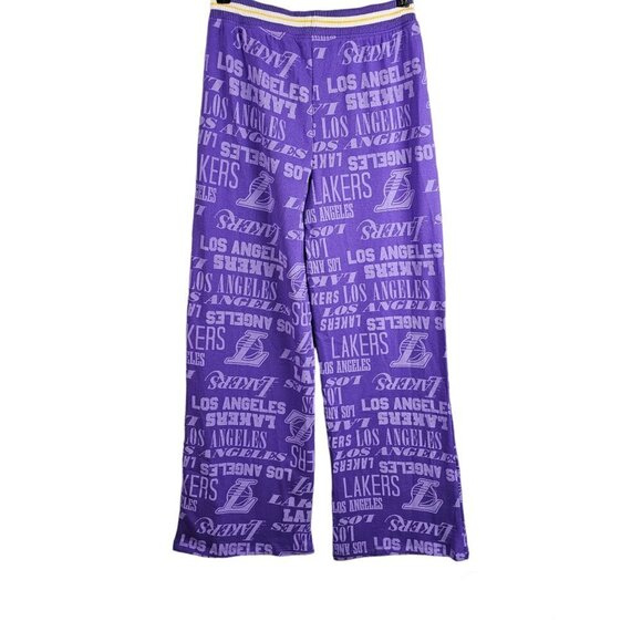 🔥237 NBA Los Angeles Lakers Wide Leg Graphic Jogger Pants - Picture 7 of 8